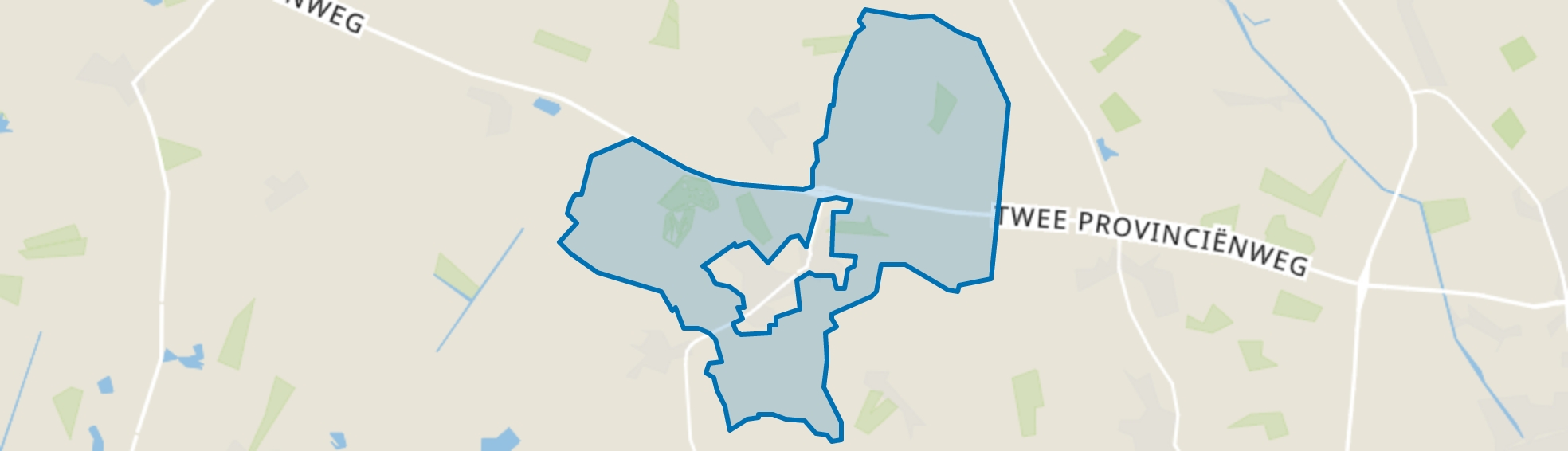 Verspreide huizen Zweeloo, Aalden map