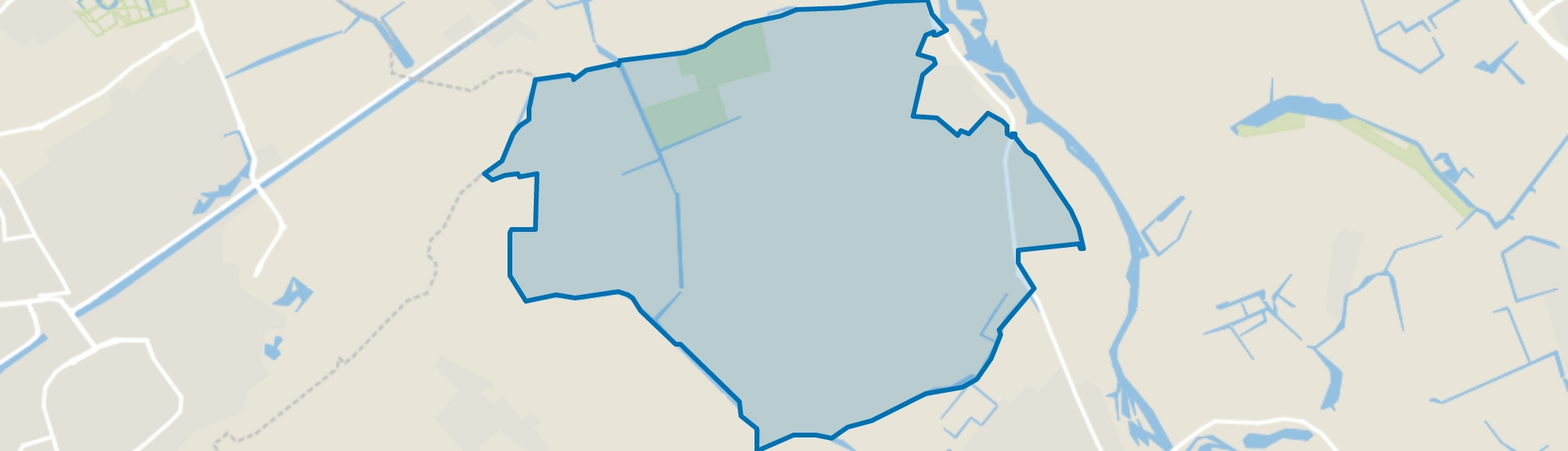 Poldergebied Abbenbroek, Abbenbroek map