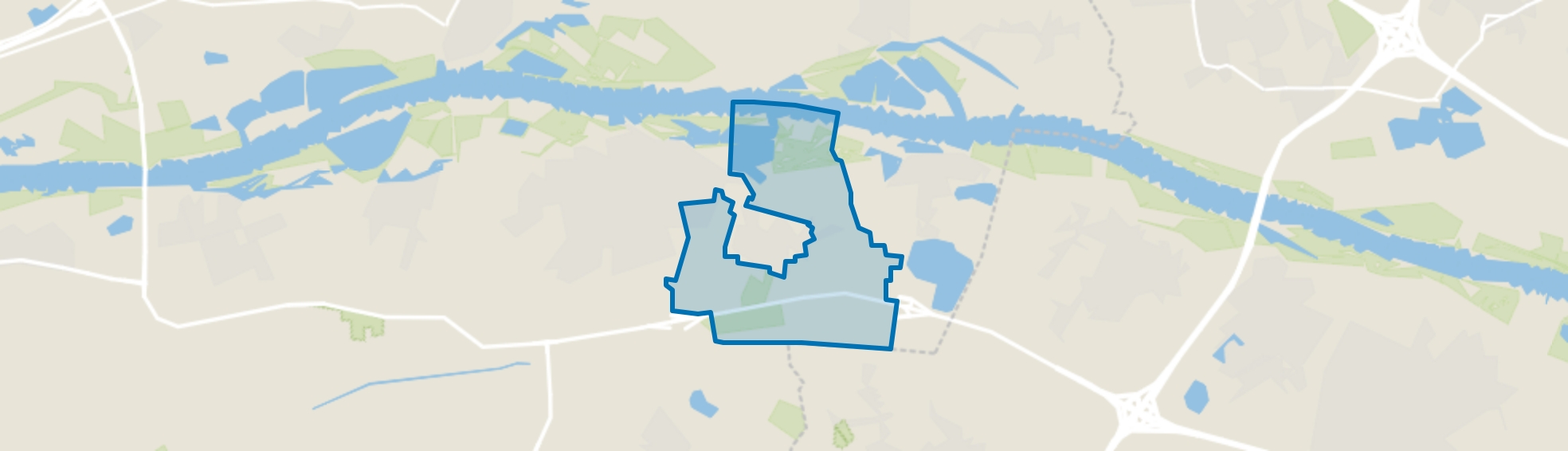 Verspreide huizen Afferden, Afferden (GE) map