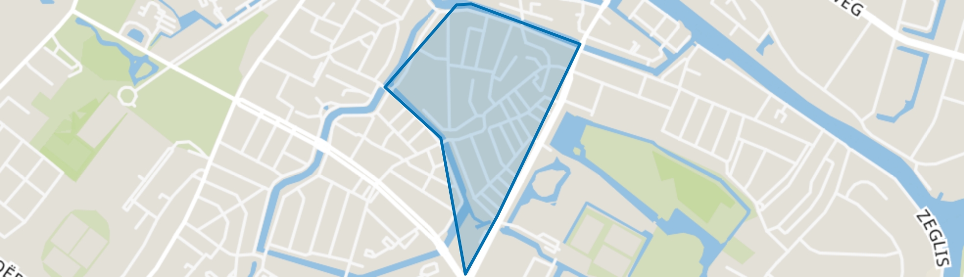 Staatsliedenkwartier en Landstraten, Alkmaar map