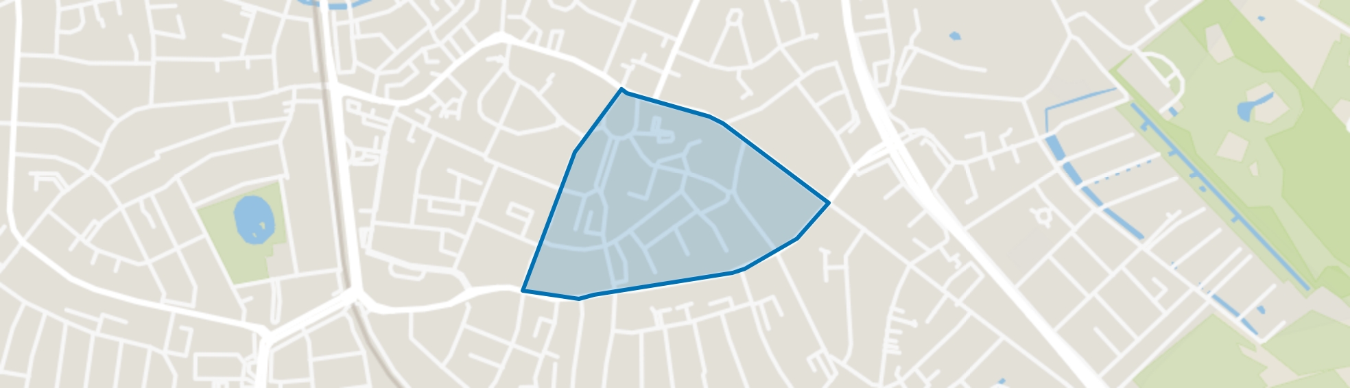 Bornsestraat Midden-Riet Noord, Almelo map