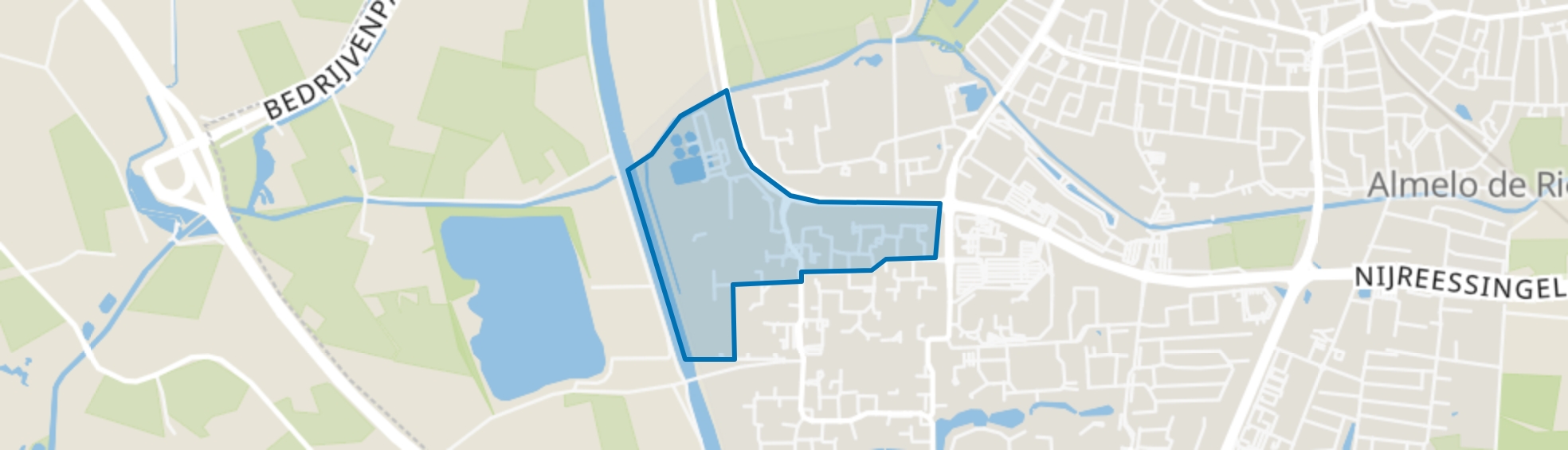 Kanaalzijde, Almelo map