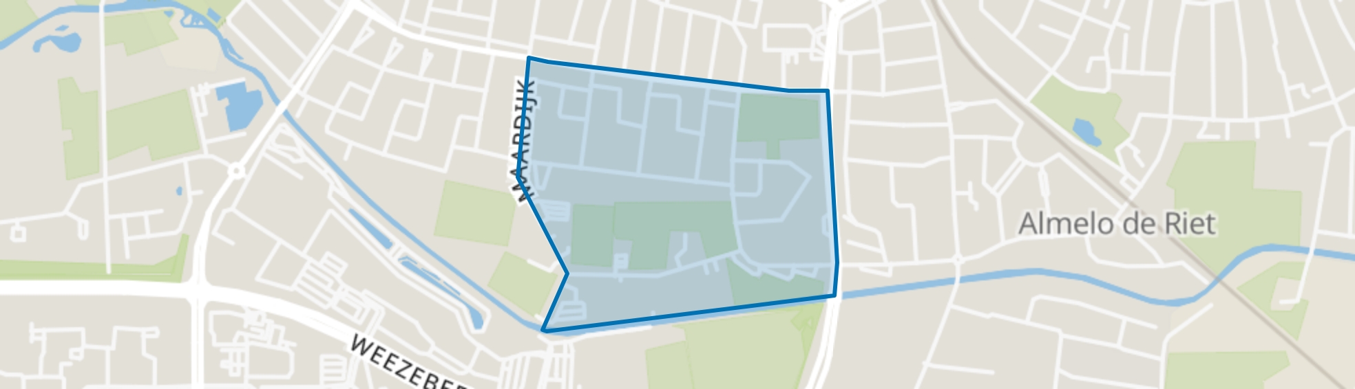 Ossenkoppelerhoek Midden Zuid, Almelo map