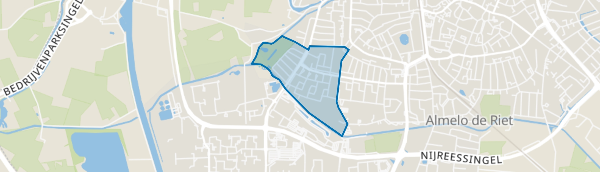 Ossenkoppelerhoek West, Almelo map