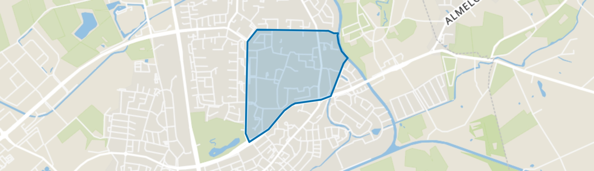 Schelfhorst Zuidoost, Almelo map