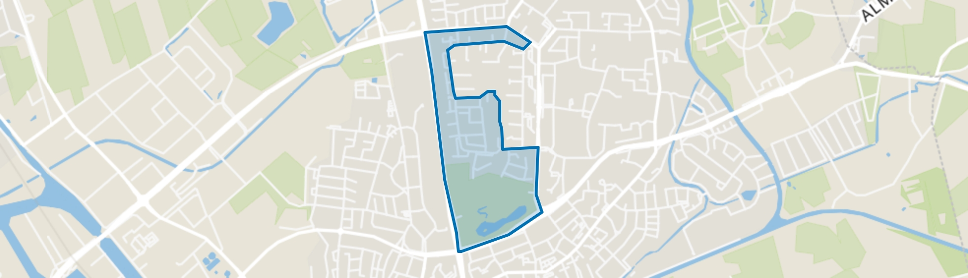 Schelfhorst Zuidwest, Almelo map