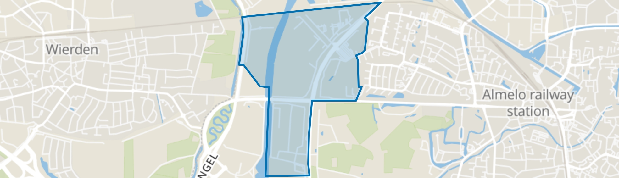 Wierdensebrug en omgeving, Almelo map