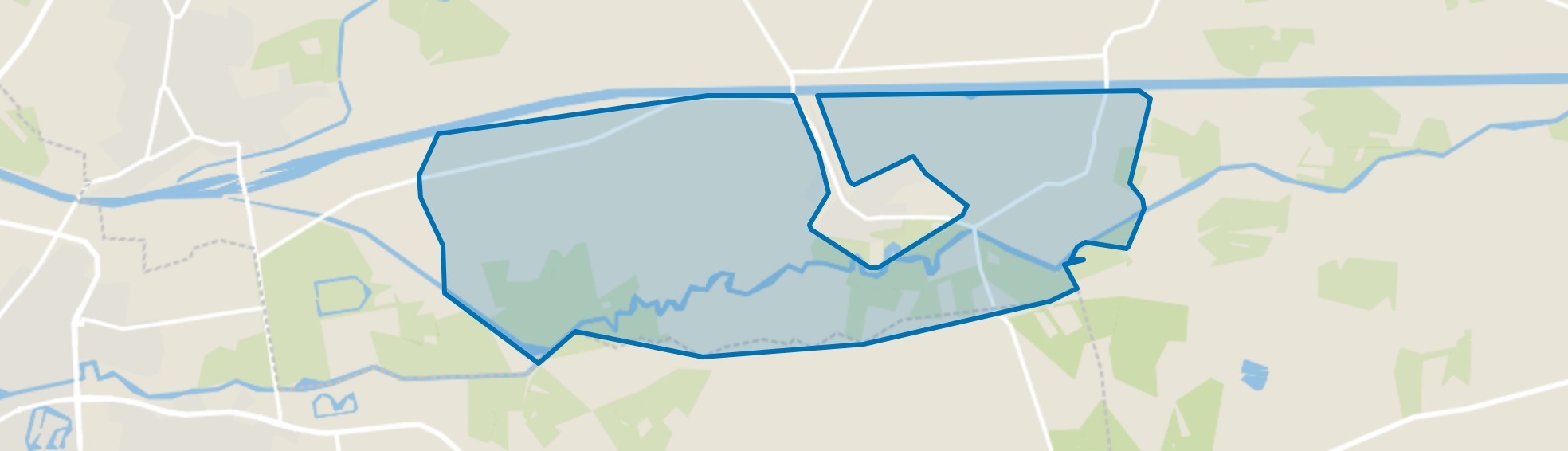 Verspreide huizen Almen ten zuiden van Twentekanaal, Almen map