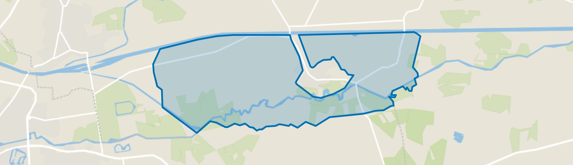 Verspreide huizen Almen ten zuiden van Twentekanaal, Almen map