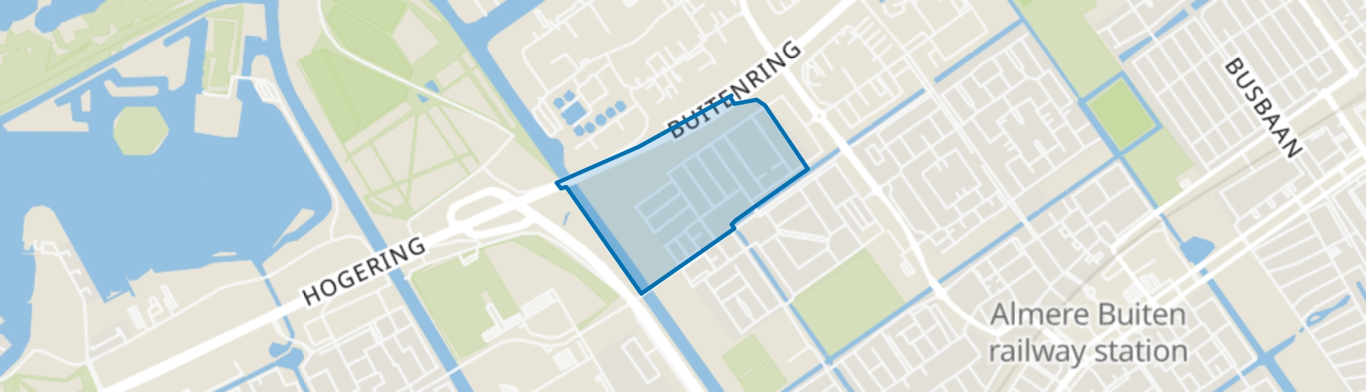 Bouwmeesterbuurt Noord, Almere map
