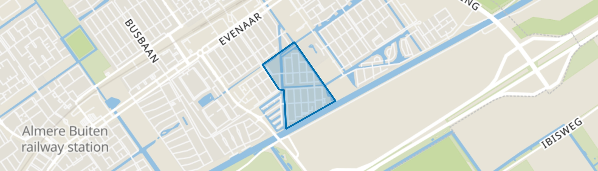 Eilandenbuurt Oost, Almere map