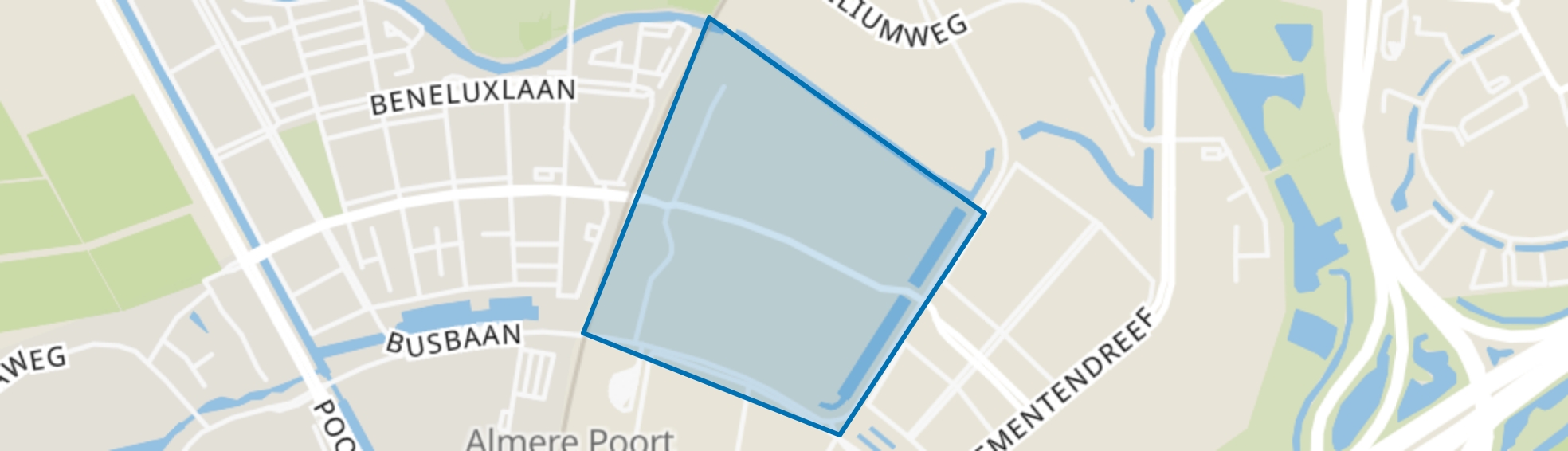 Europakwartier oost, Almere map