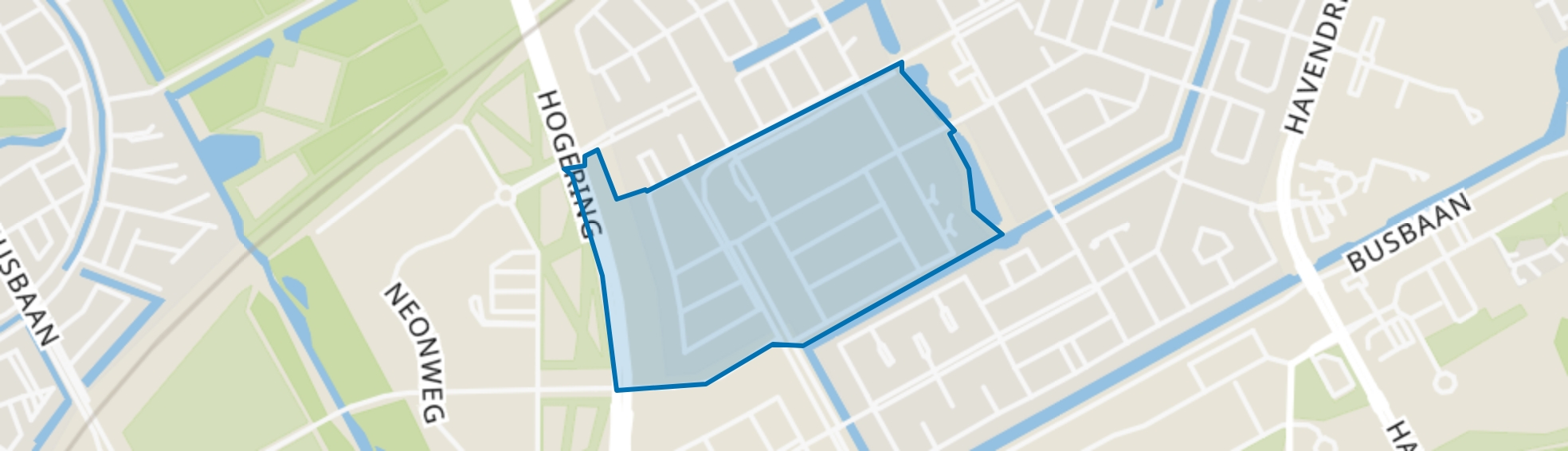 Literatuurwijk Midden-west, Almere map