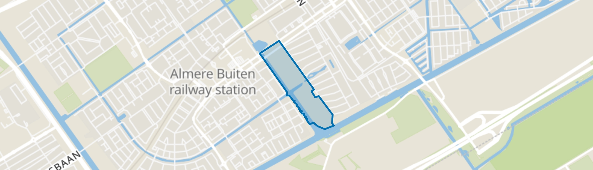 Meridiaanpark Zuid, Almere map