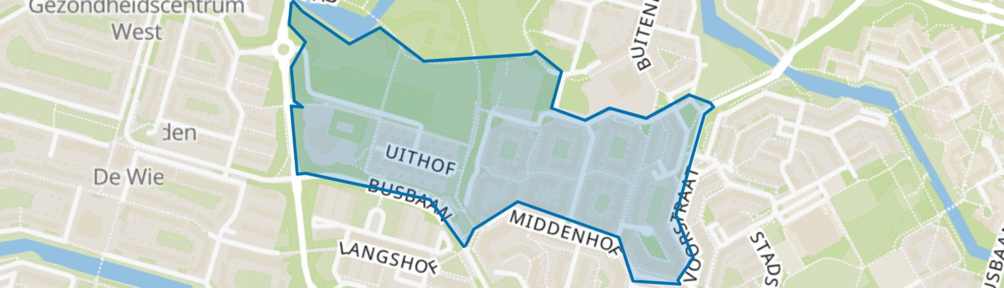 Middenhof en Uithof, Almere map