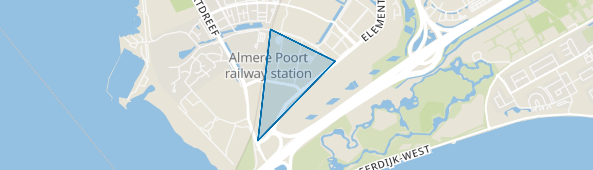 Olympiakwartier oost, Almere map