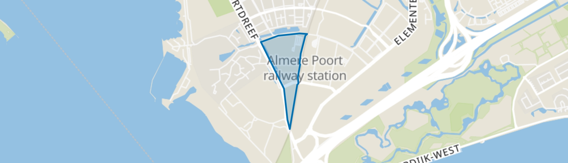 Olympiakwartier West (brt), Almere map