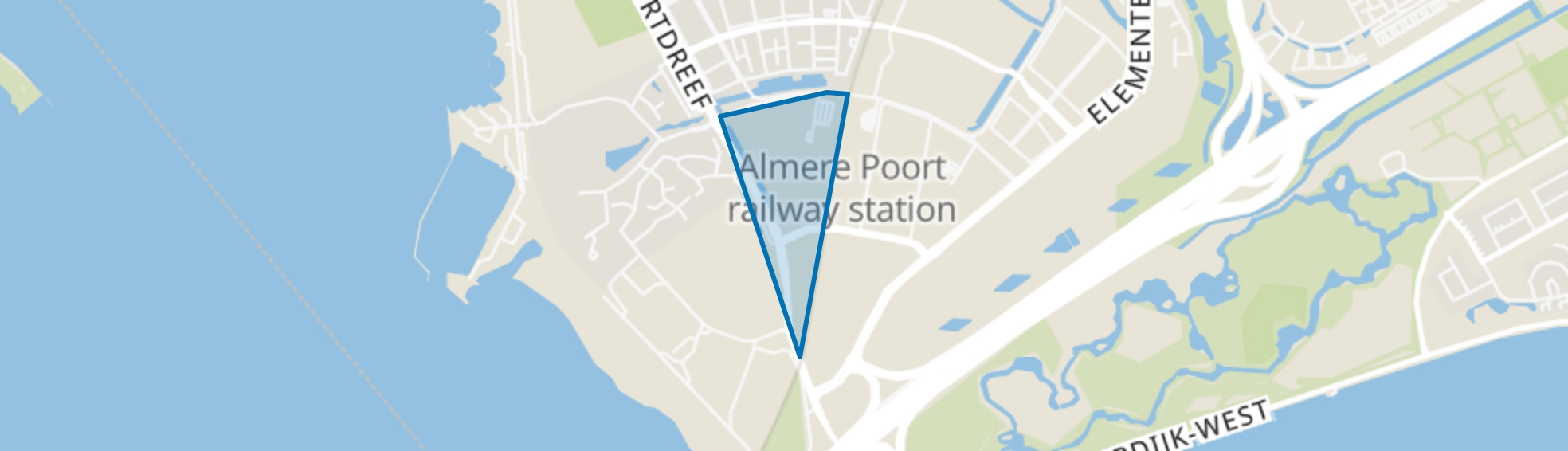 Olympiakwartier west, Almere map