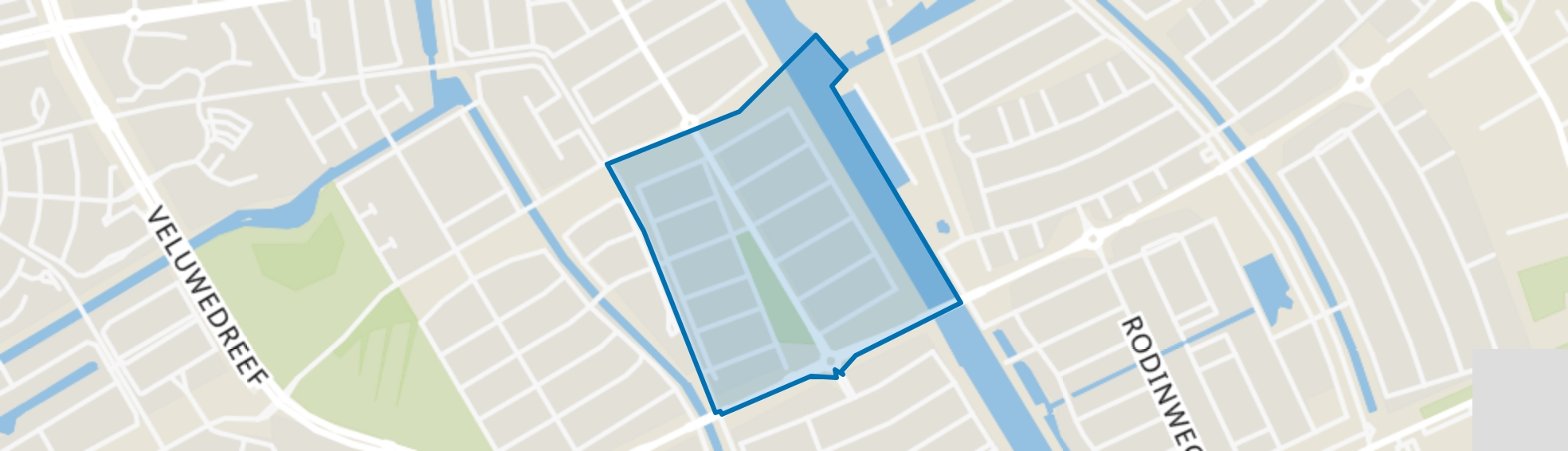 Parkwijk Zuidoost, Almere map