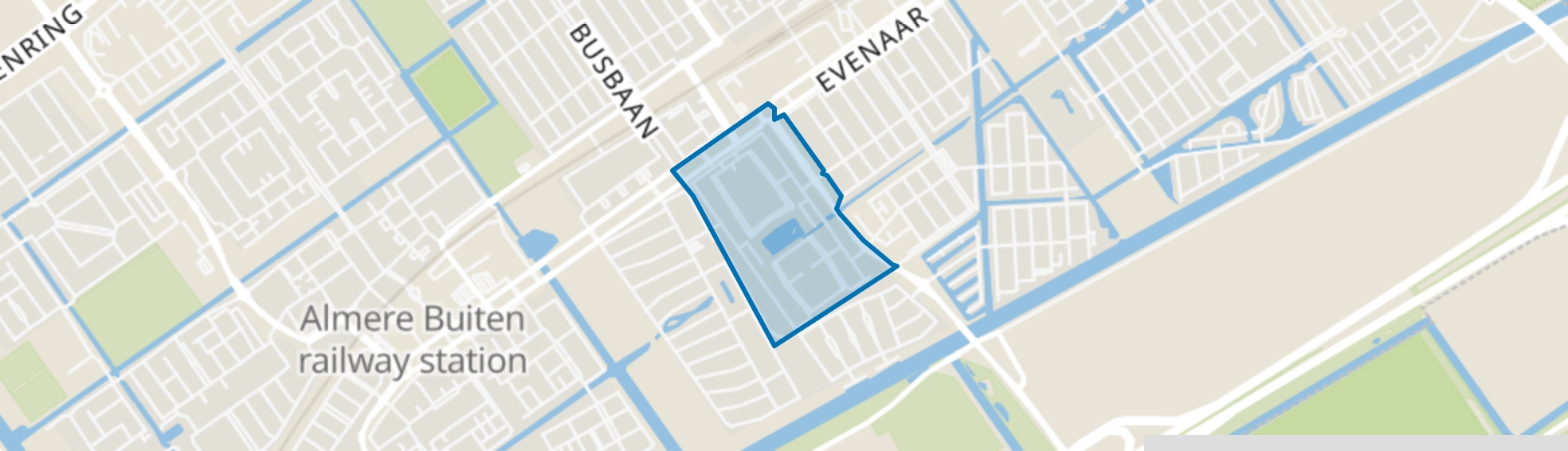 Regenboogbuurt Noord en Oost, Almere map