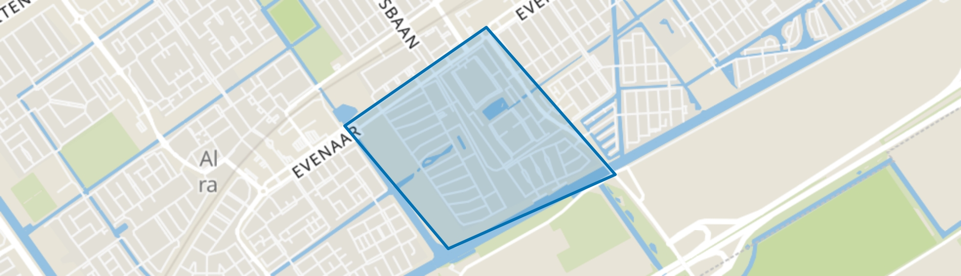 Regenboogbuurt, Almere map