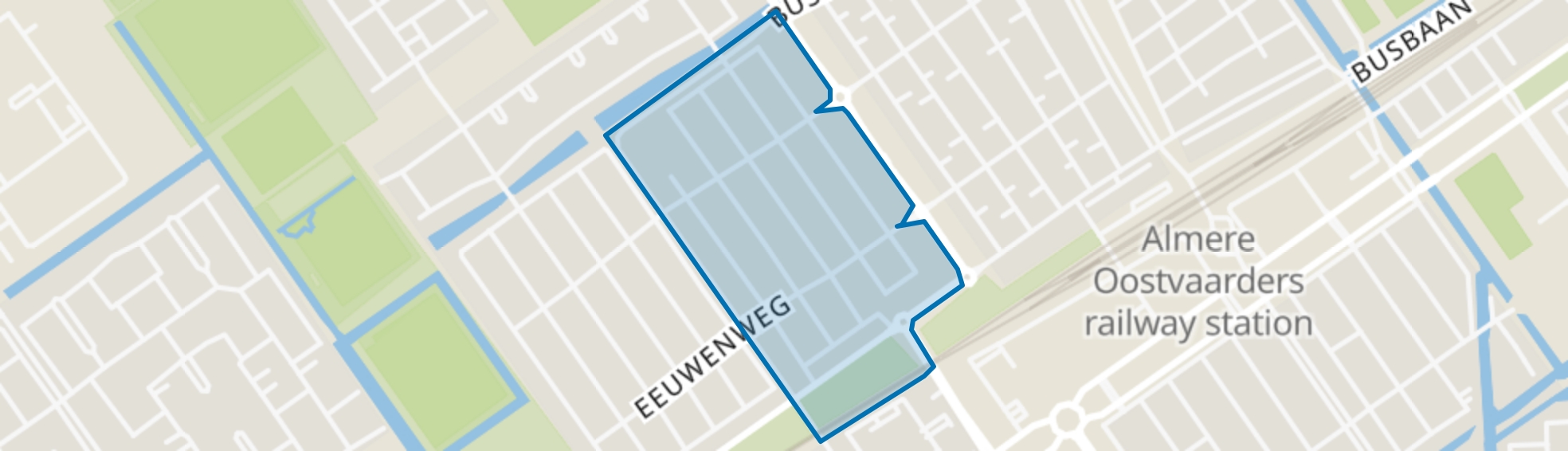 Seizoenenbuurt Oost, Almere map