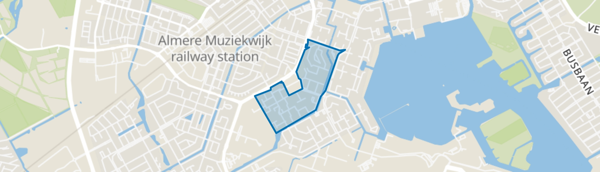 Stedenwijk Midden-west, Almere map