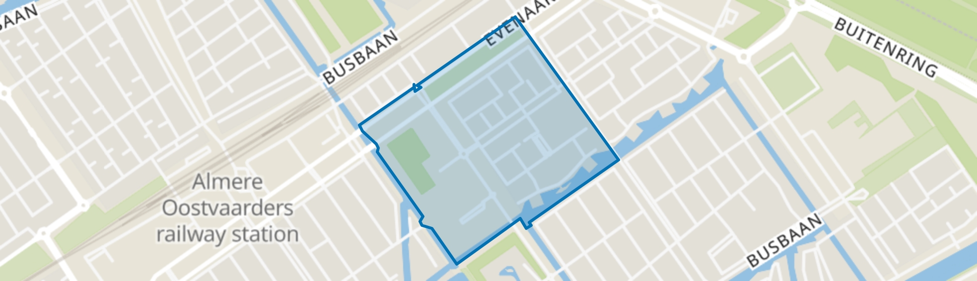 Stripheldenbuurt Noordwest, Almere map