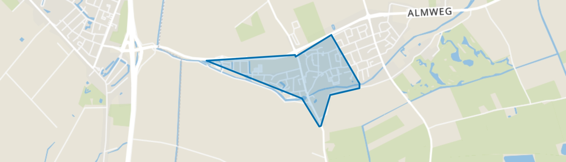 Almkerk west, Almkerk map