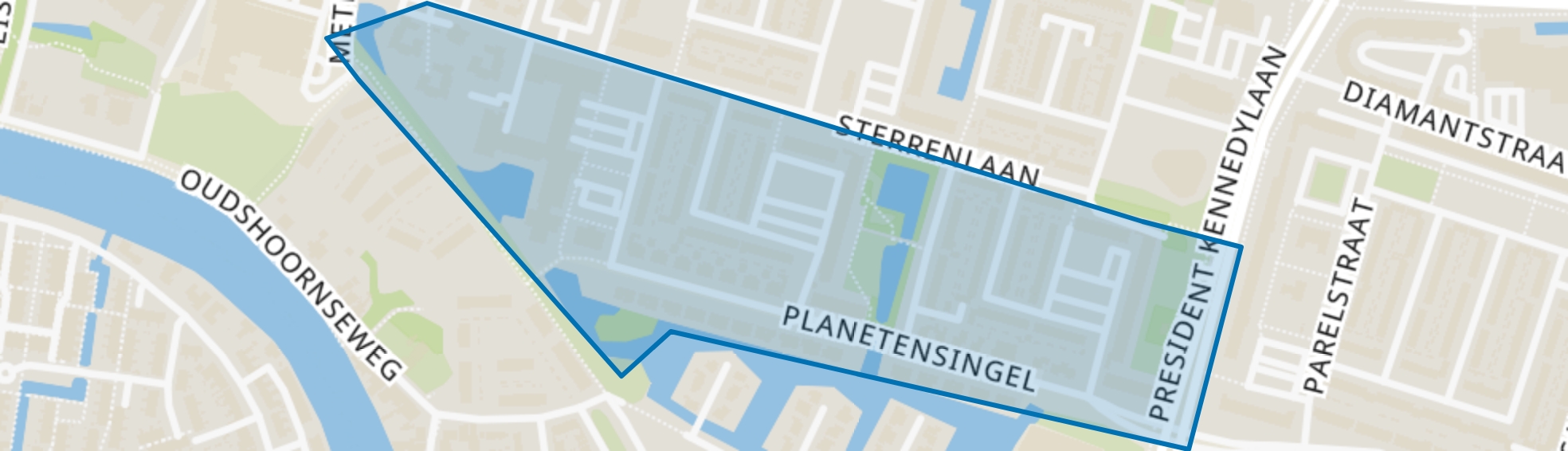 Planetenbuurt-Zuid, Alphen aan den Rijn map