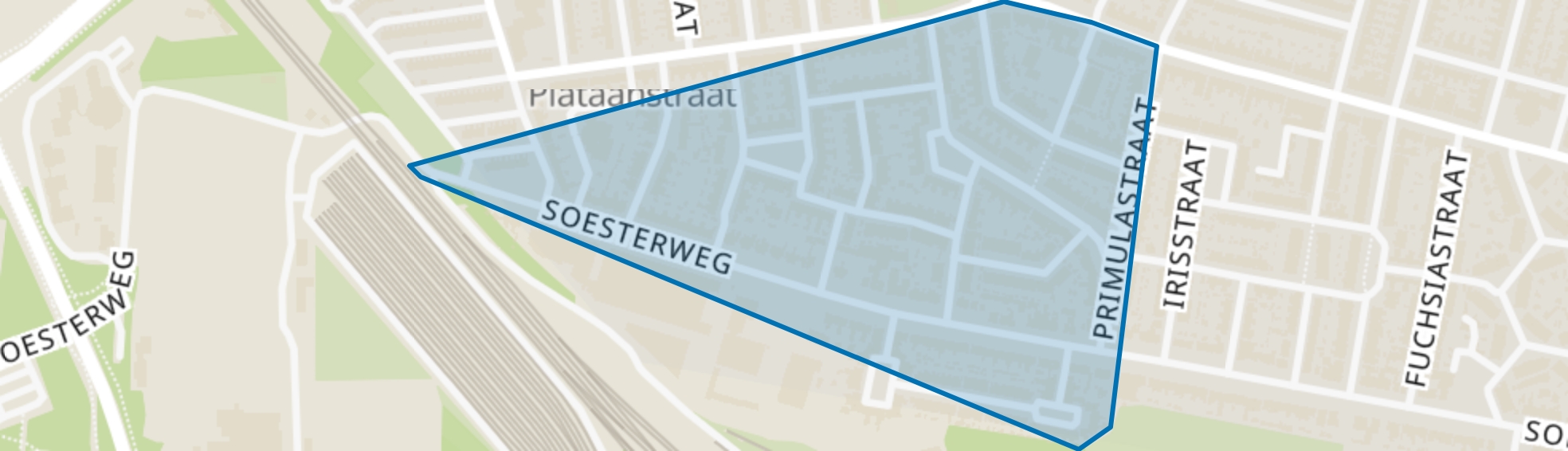 Bloemenbuurt-West, Amersfoort map