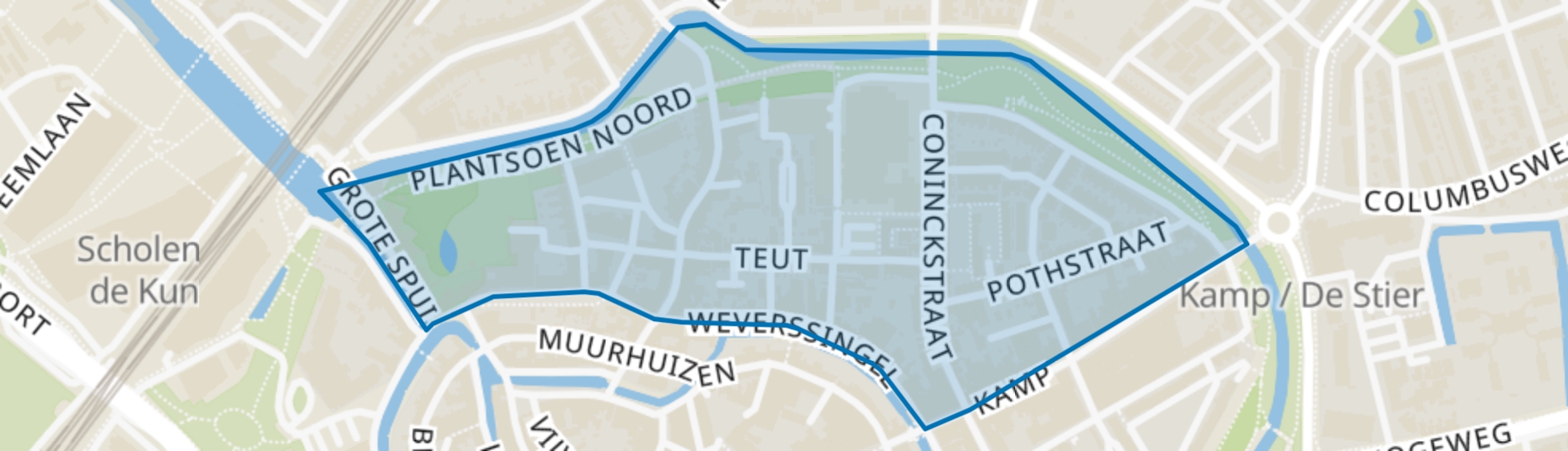 Coninckstraat e.o., Amersfoort map