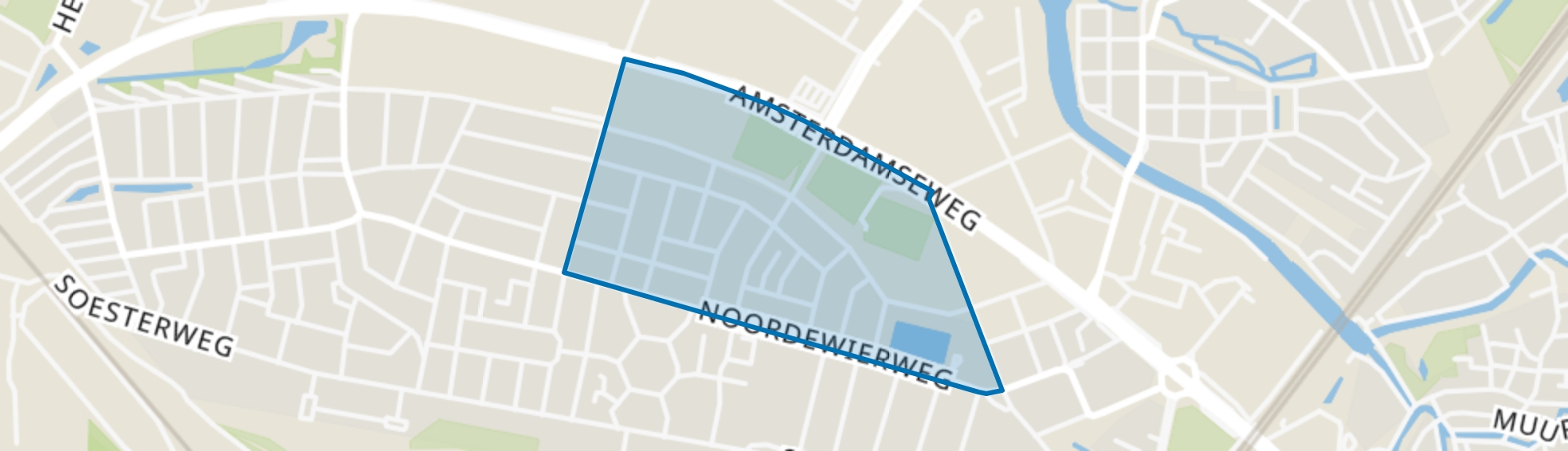 Rivierenbuurt-Oost, Amersfoort map