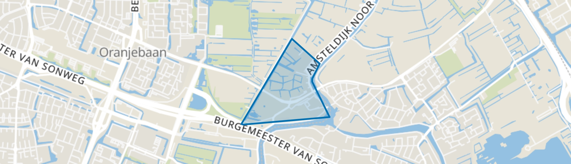 Buurt over Ouderkerk, Amstelveen map