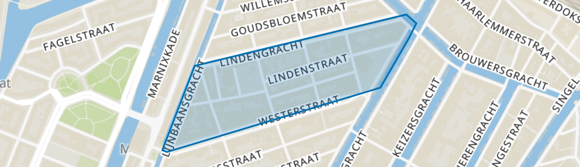 Anjeliersbuurt-Noord, Amsterdam map