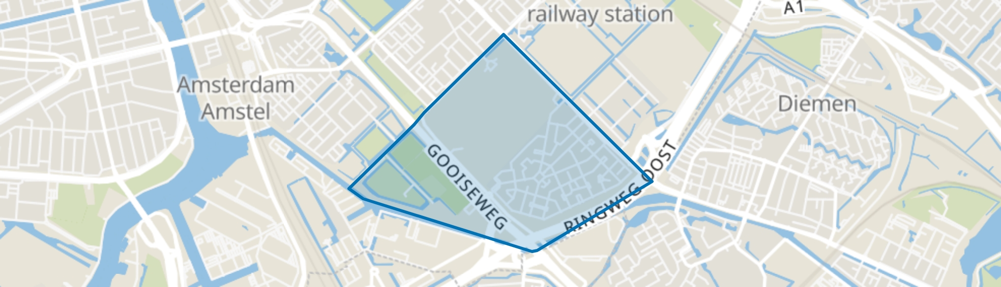Betondorp, Amsterdam map