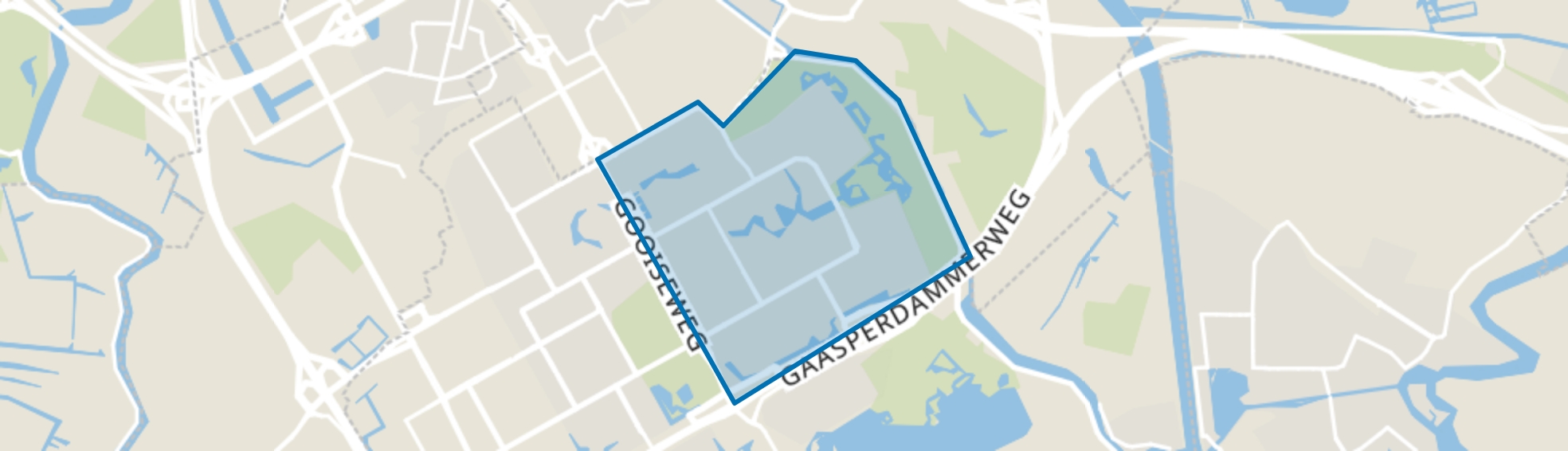 Bijlmer Oost (E,G,K), Amsterdam map