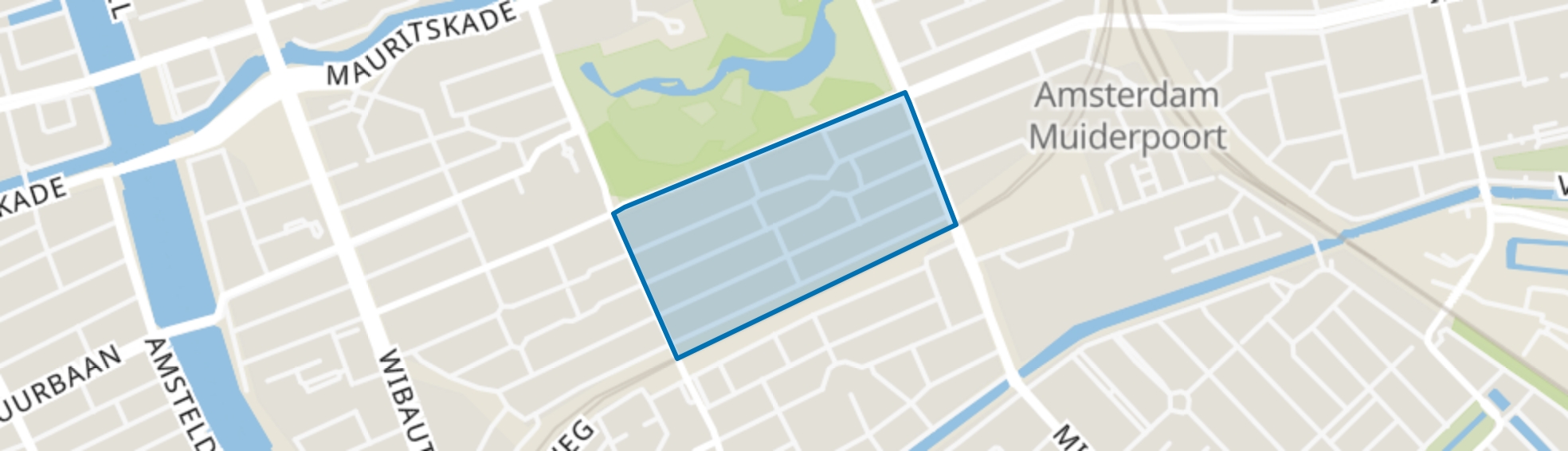 Oosterparkbuurt-Zuidoost, Amsterdam map