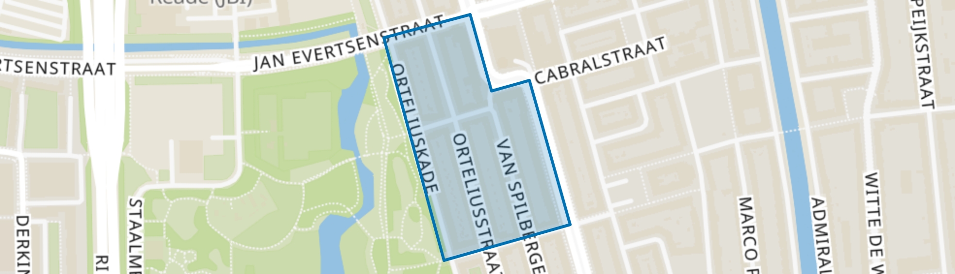 Orteliusbuurt-Midden, Amsterdam map