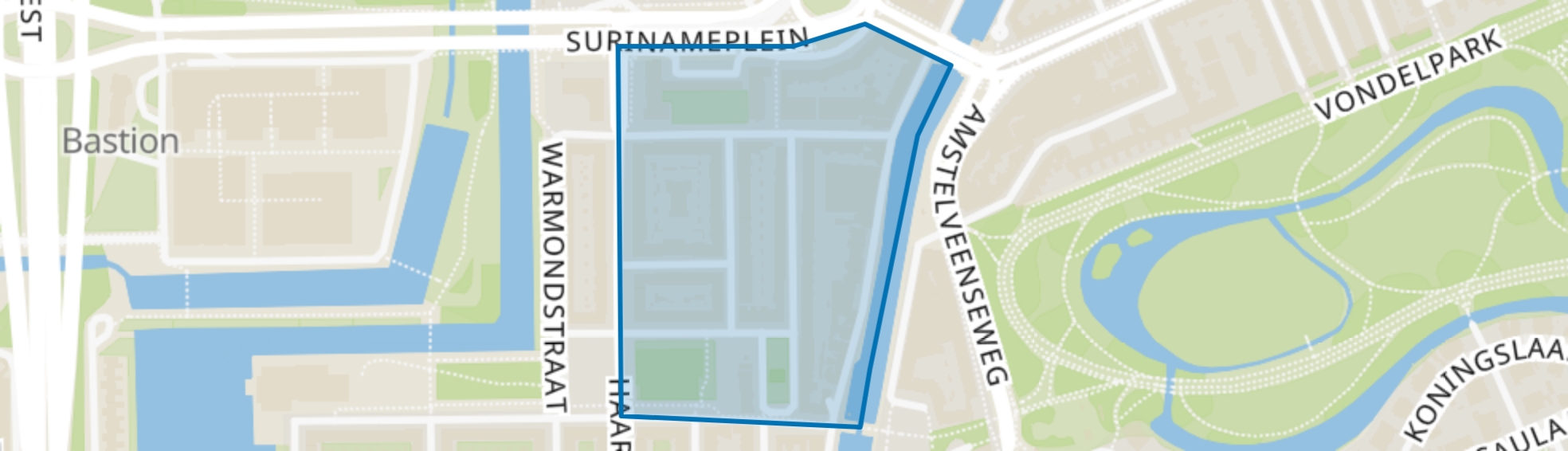 Surinamepleinbuurt, Amsterdam map