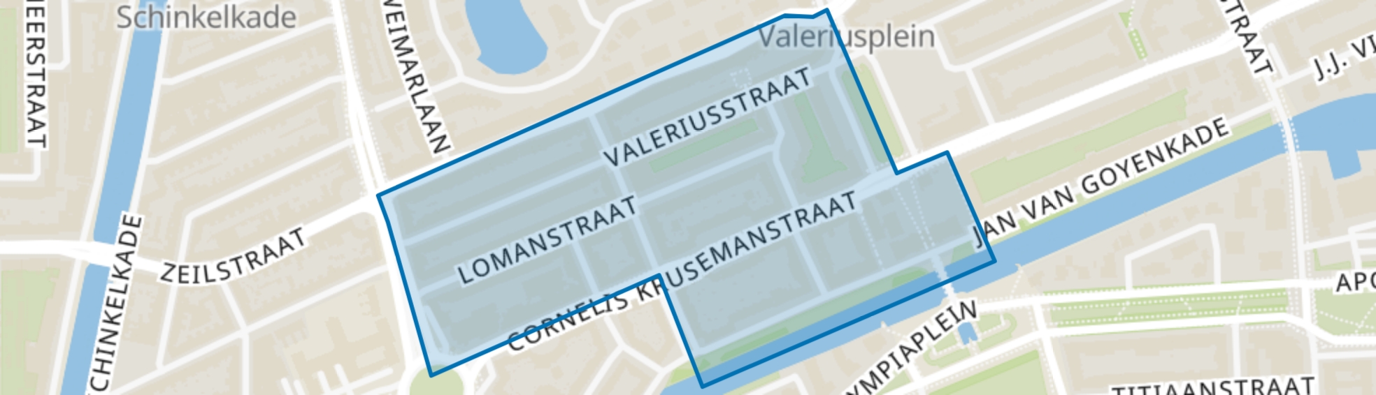 Valeriusbuurt-West, Amsterdam map