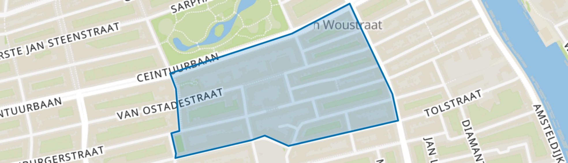 Van der Helstpleinbuurt, Amsterdam map