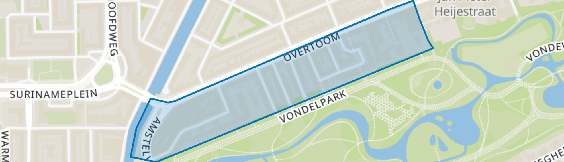 Vondelparkbuurt-West, Amsterdam map