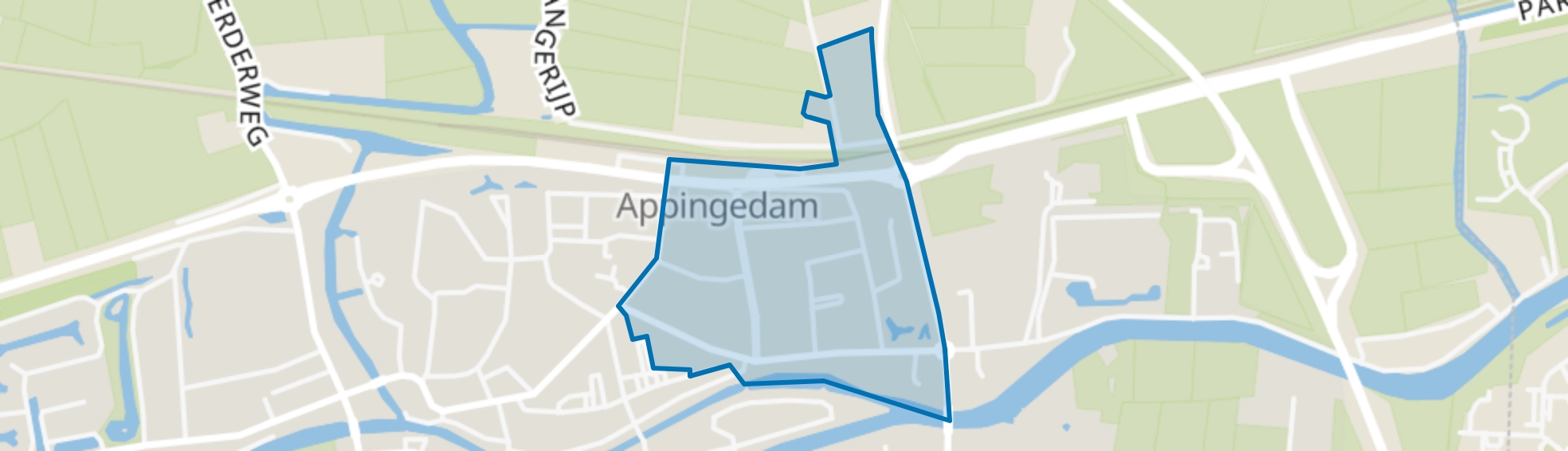 Oranjebuurt, Appingedam map