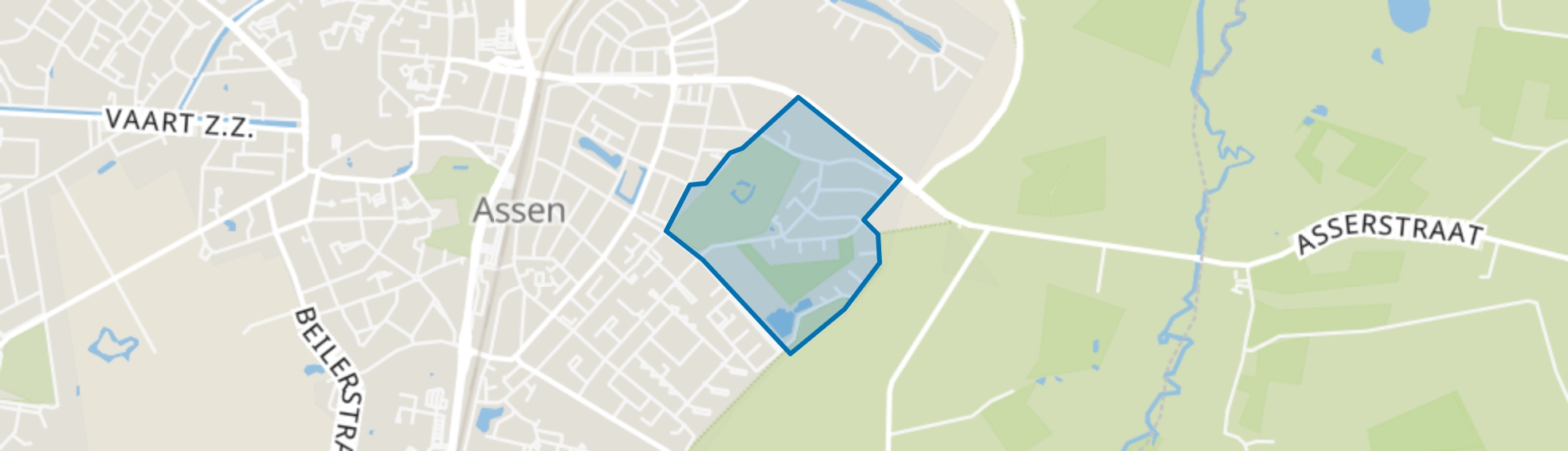 Sluisdennen, Assen map