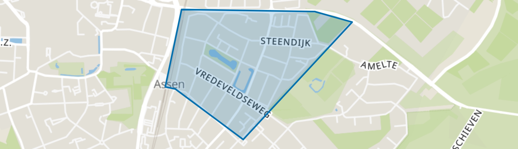 Vredeveld Noord, Assen map