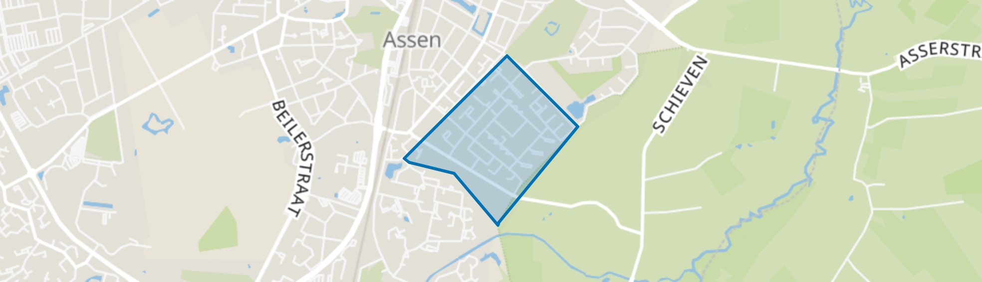 Vredeveld Zuid, Assen map