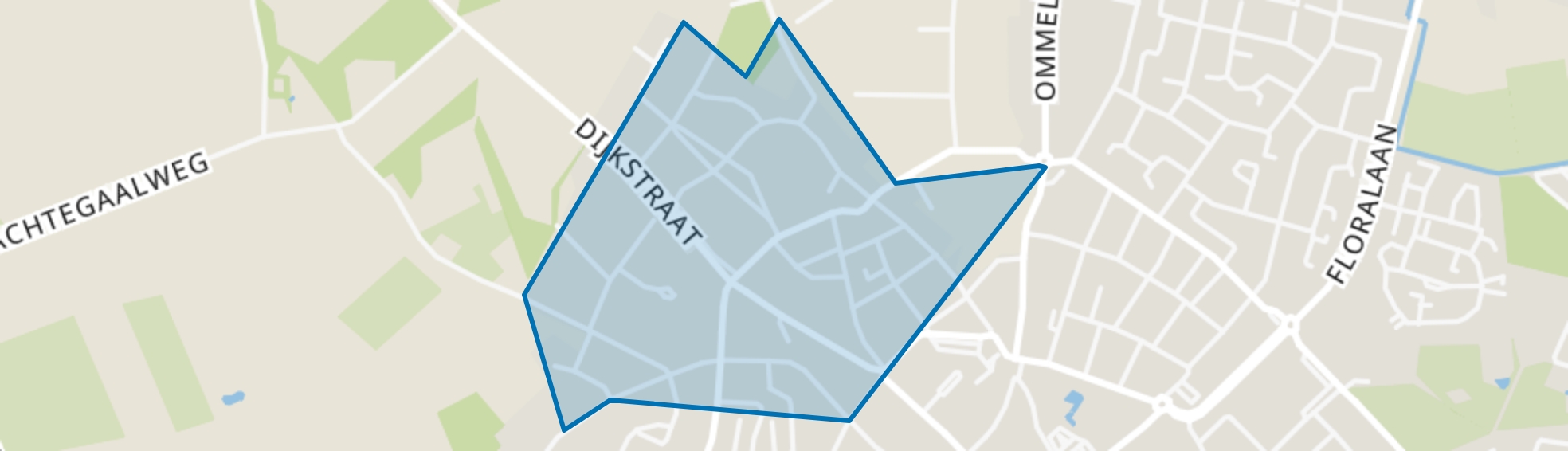 Centrum west, Asten map