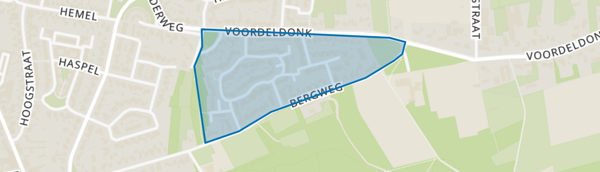 De Bergen, Asten map