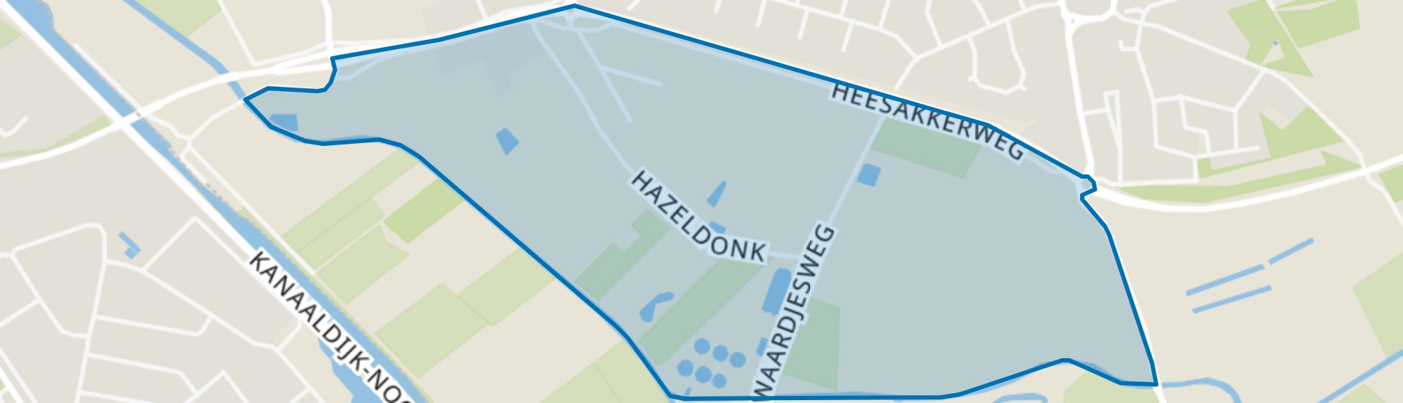 Hazeldonk, Asten map